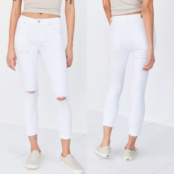 Agolde Denim - Agolde Sophie Crop in Shoreline Destruct size 31